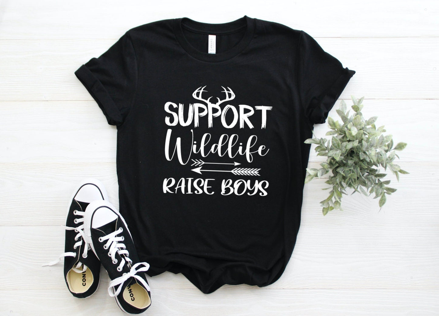 Support Wildlife Raise Boys Graphic Tee