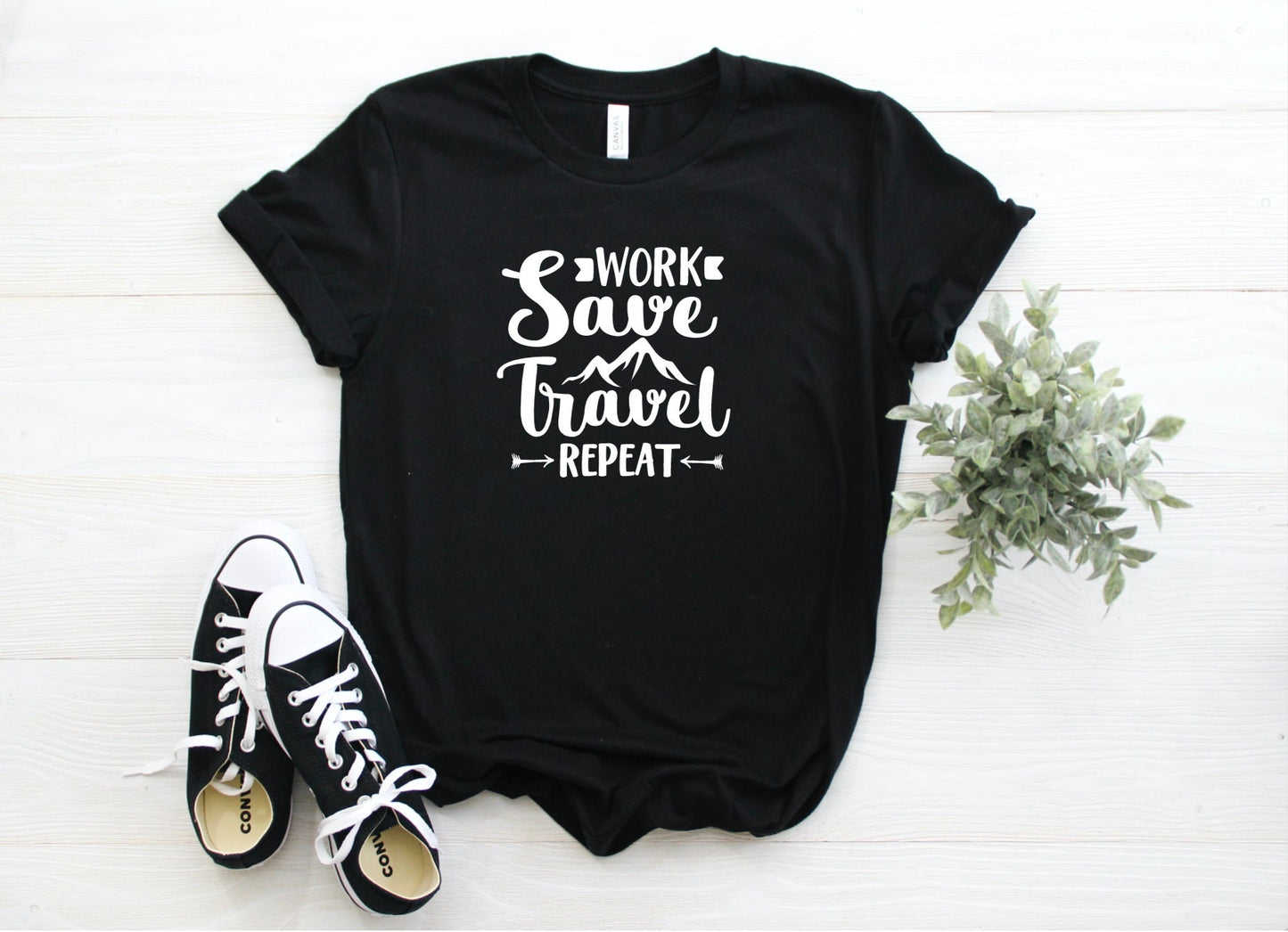 Work Save Travel Repeat Graphic Tee
