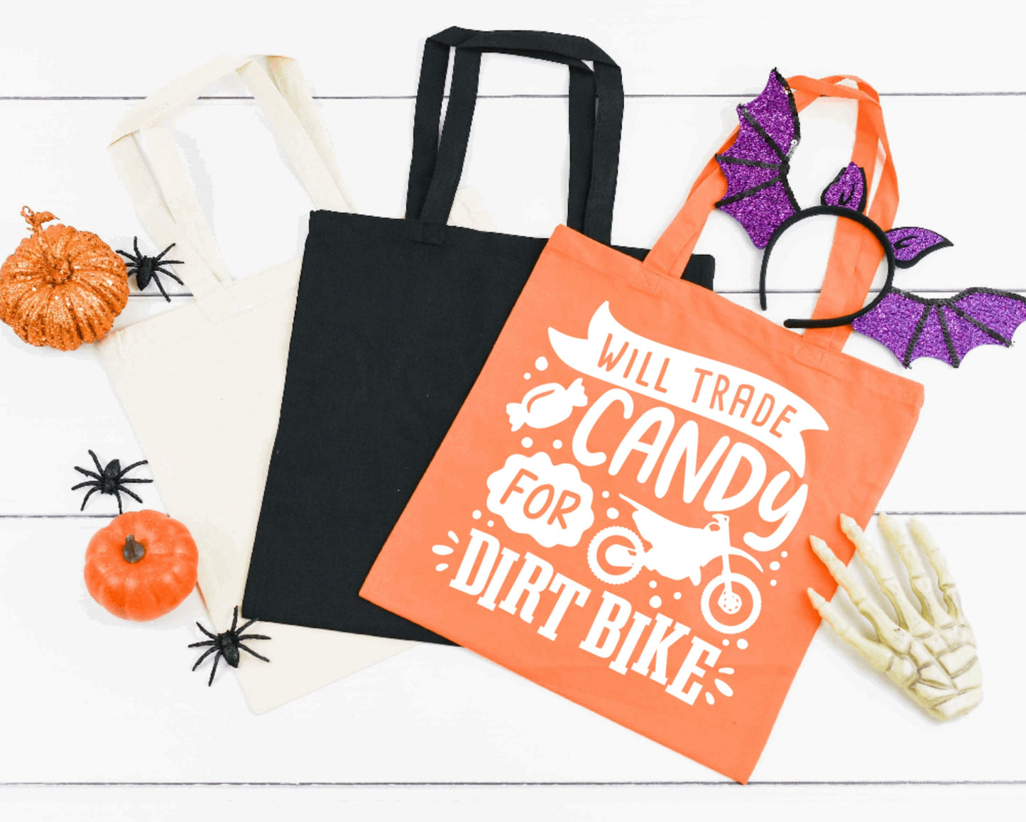 Will Trade Candy for Dirt Bike Trick or Treat Bag