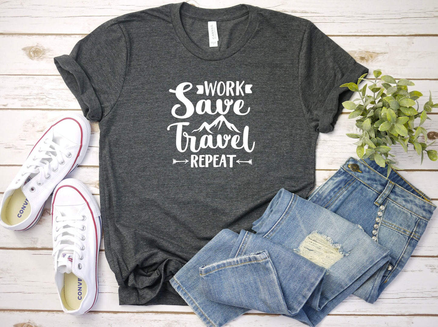 Work Save Travel Repeat Graphic Tee