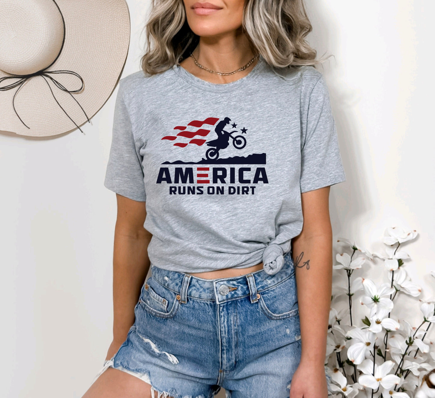 America Runs on Dirt Graphic Tee