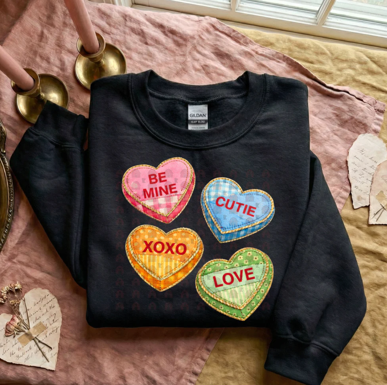 Candy Heart Valentine Sweatshirt