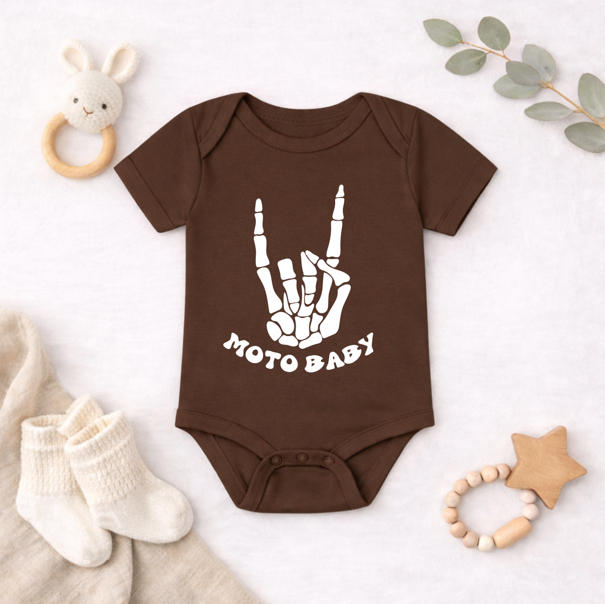 Moto Baby Skeleton Hand Body Suit
