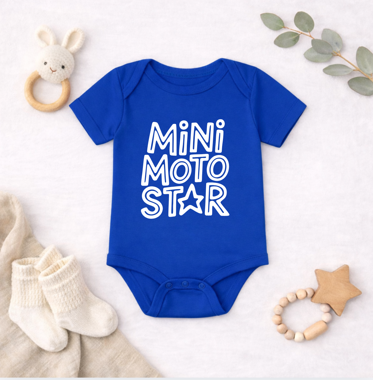 Mini Moto Star Baby Bodysuit