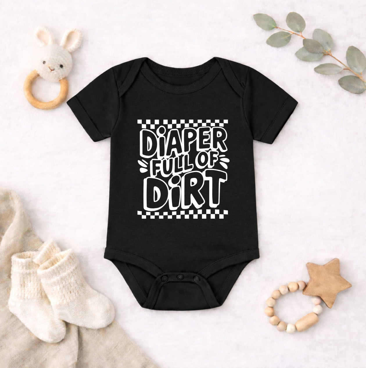 Diaper Full of Dirt Baby Bodysuit |