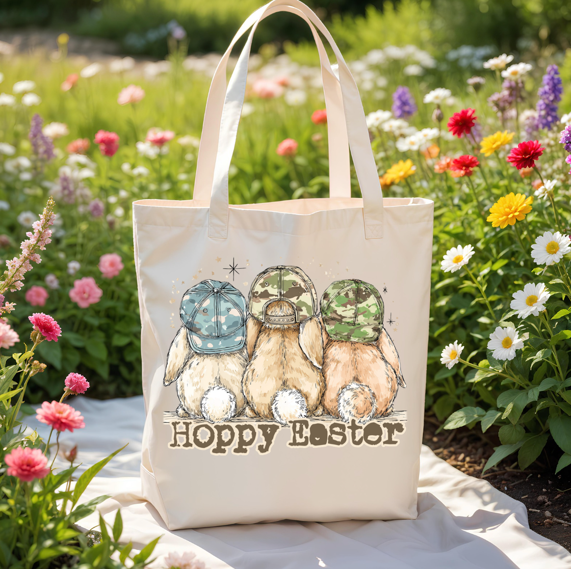 Hoppy Easter Bunny Tote Bag