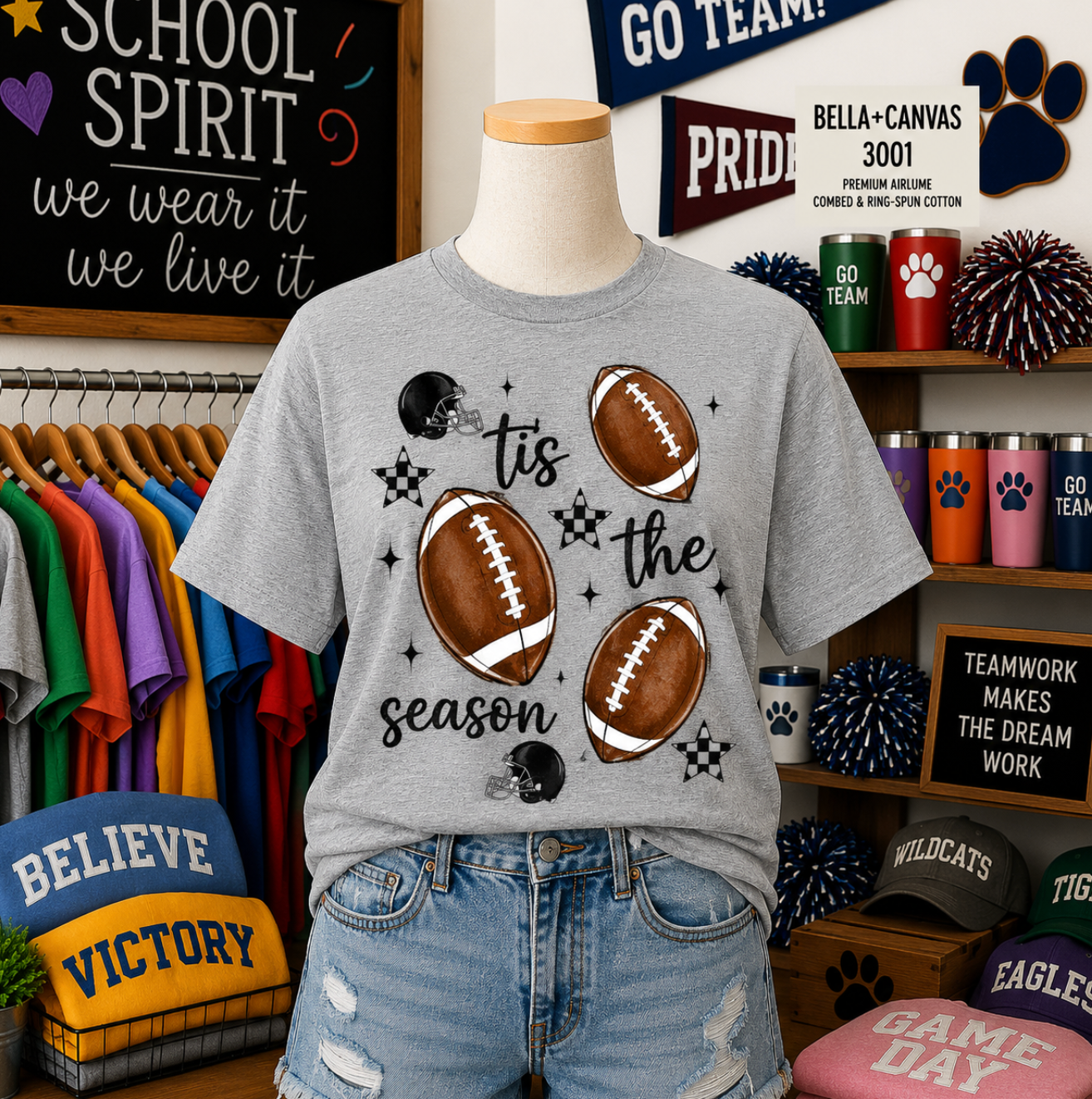 'Tis the Season Football Graphic Tee | Football Season Shirt