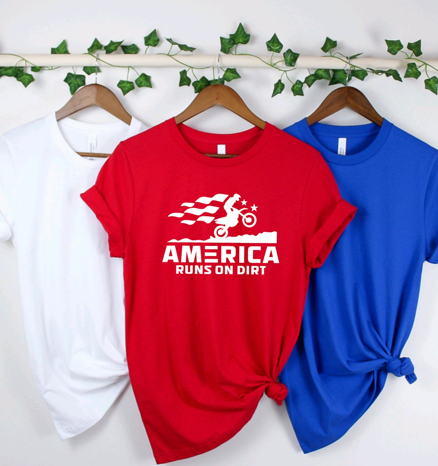 America Runs on Dirt Graphic Tee
