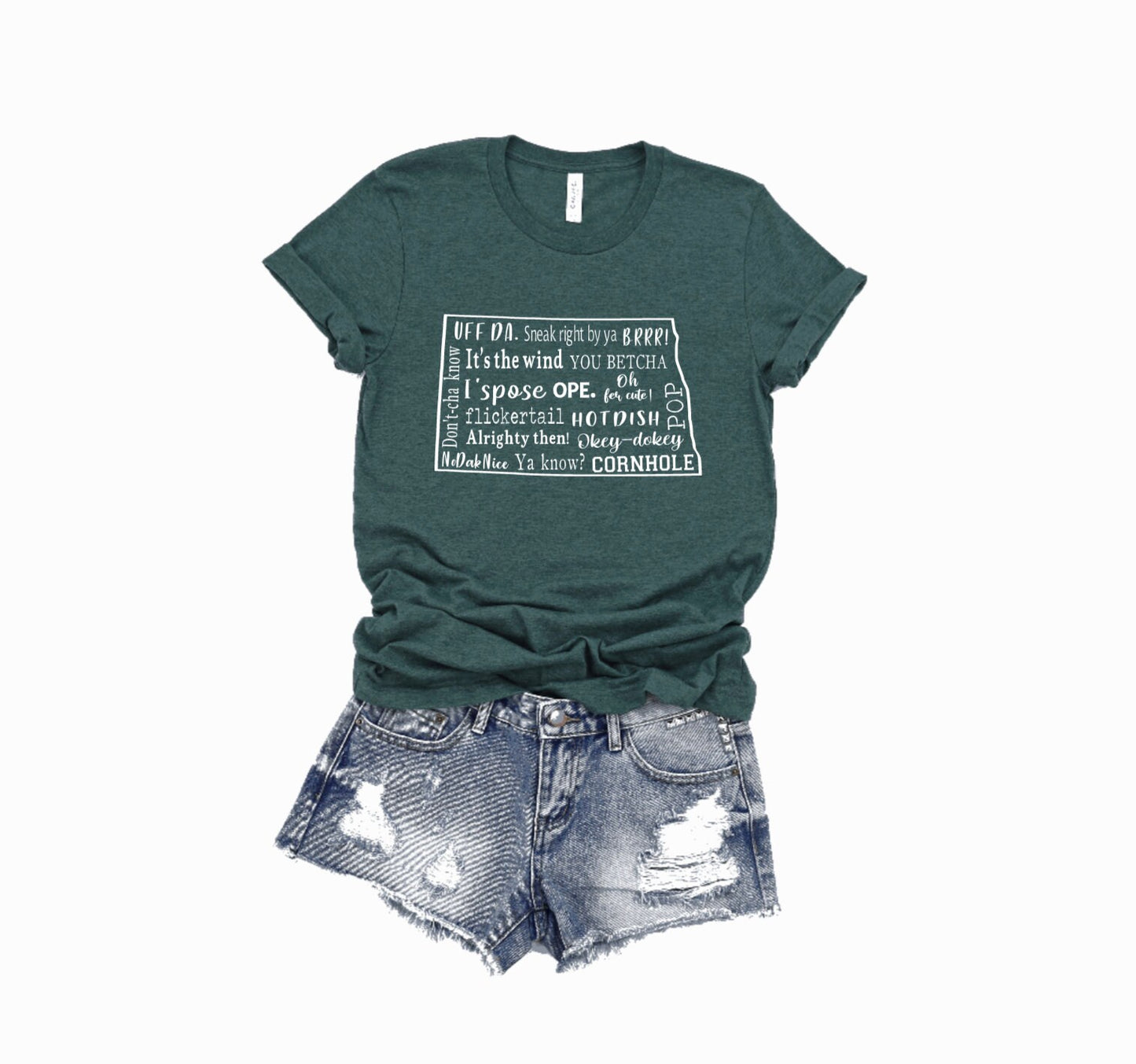 North Dakota Phrases Unisex Graphic Tee