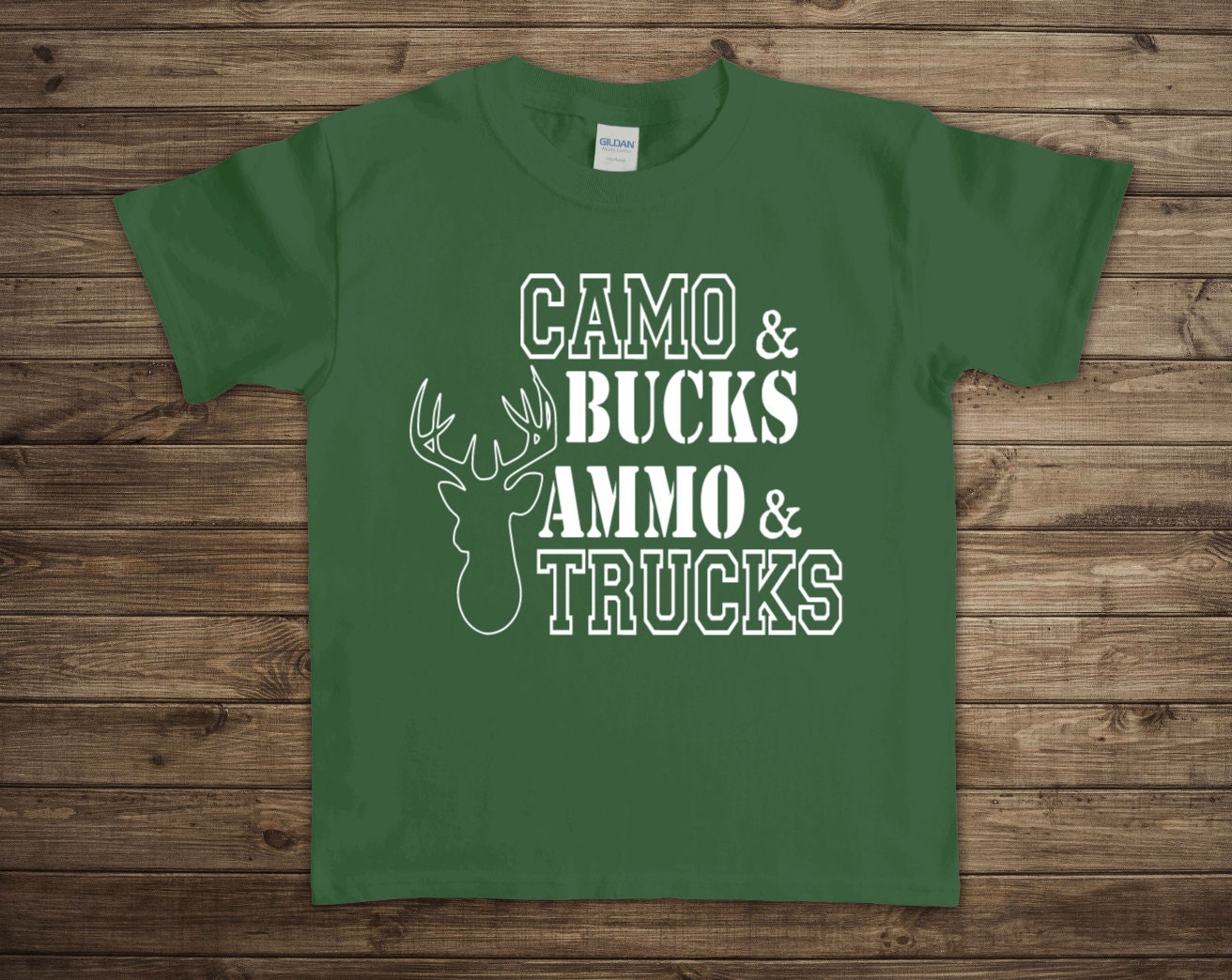 Camo Bucks Ammo & Trucks Toddler/Youth Graphic Tee