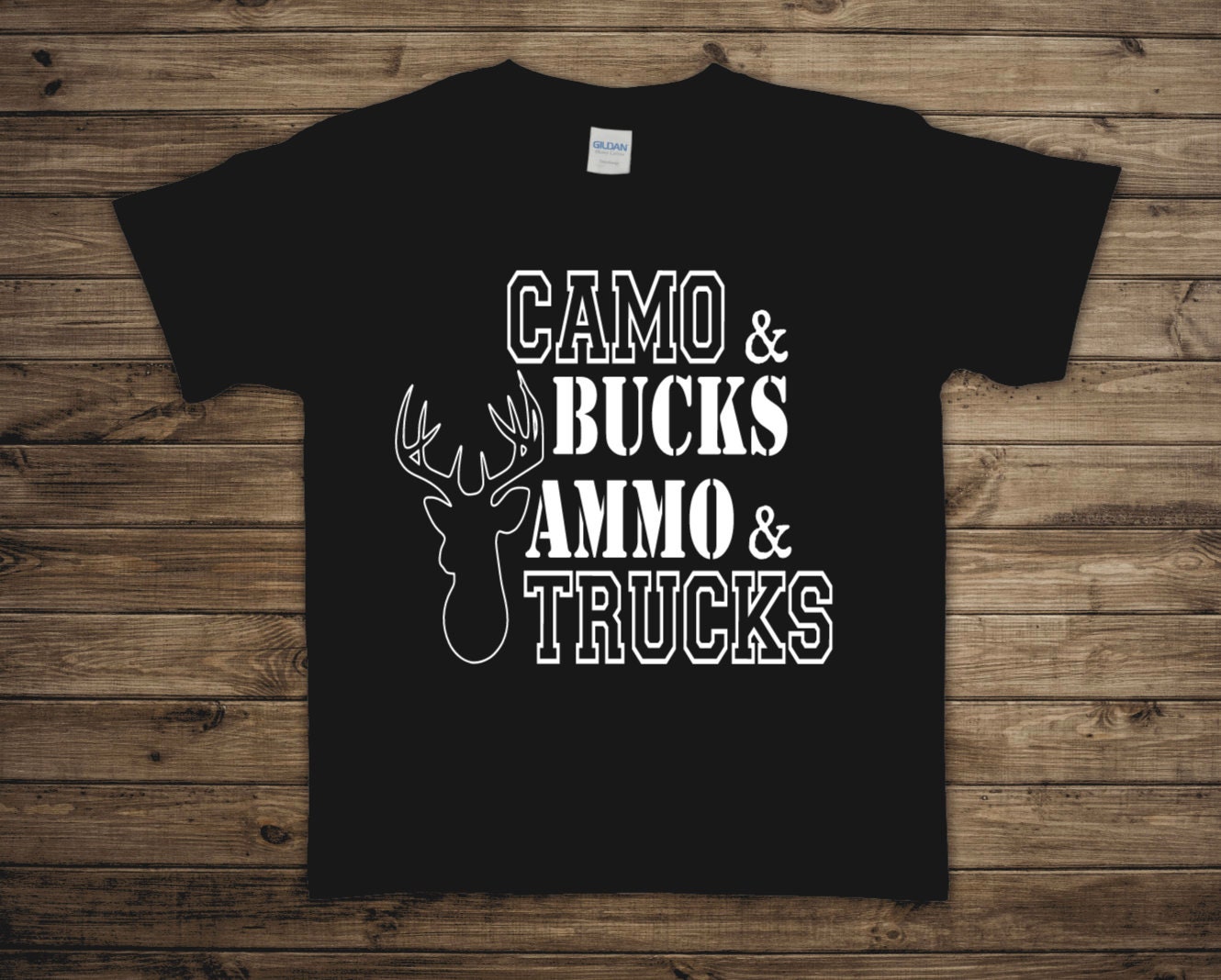 Camo Bucks Ammo & Trucks Toddler/Youth Graphic Tee