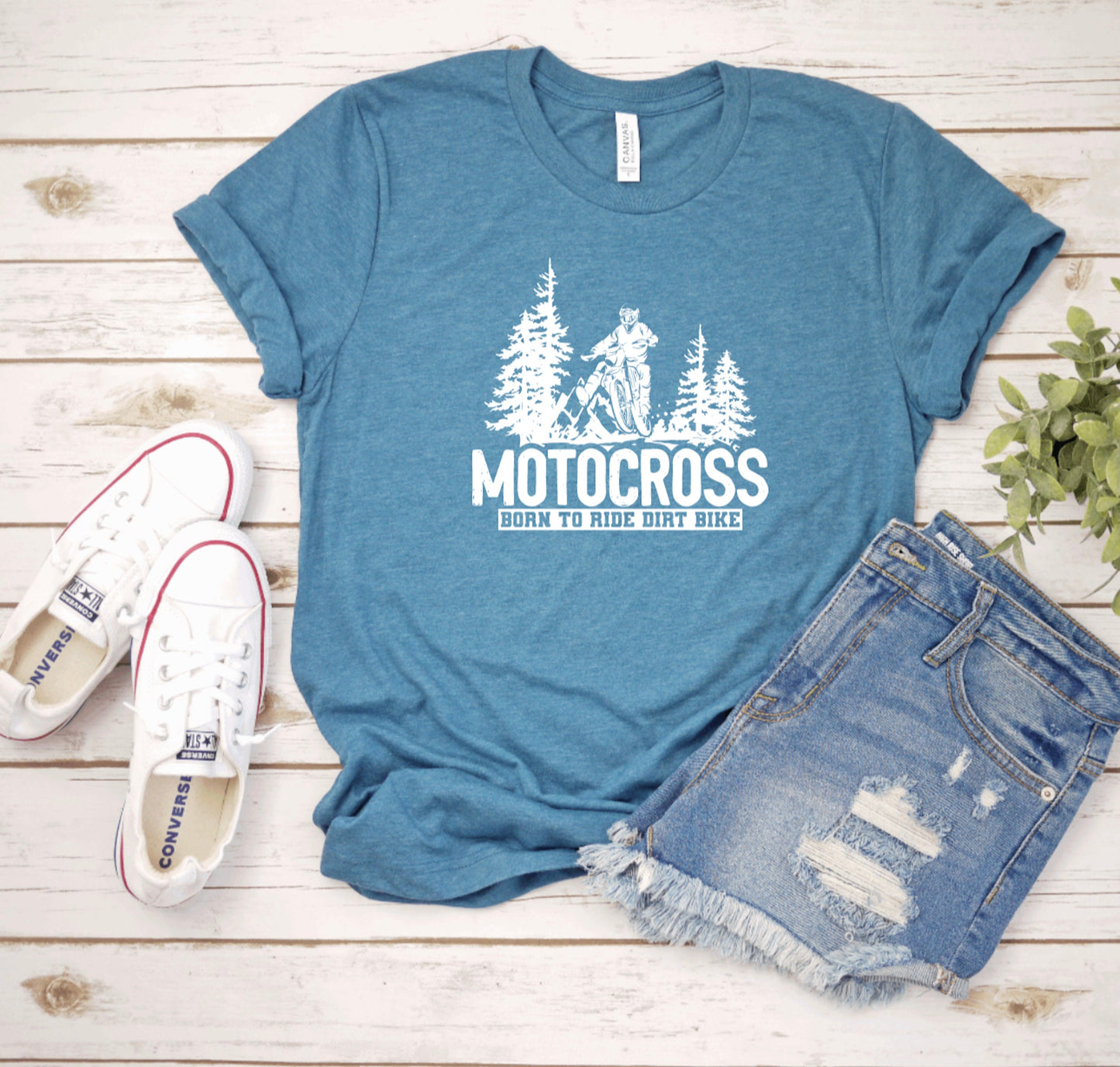 Motocross Born to Ride Dirt Bike Graphic Tee