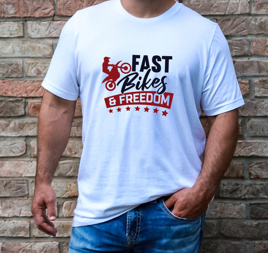 Fast Bikes & Freedom Graphic Tee