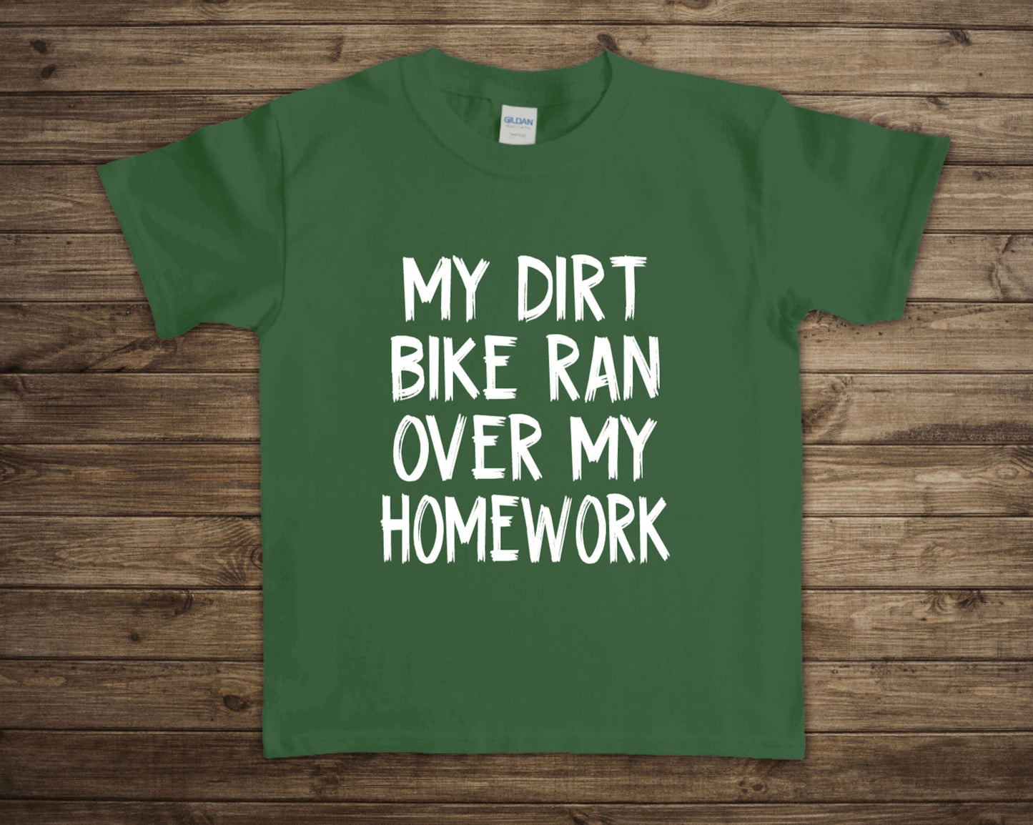 My Dirt Bike Ran Over My Homework Youth Graphic Tee