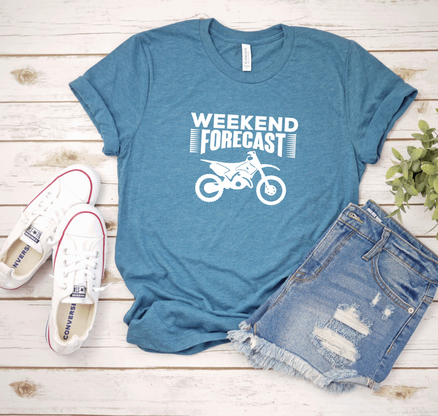 Weekend Forecast Dirt Bike Unisex Graphic Tee