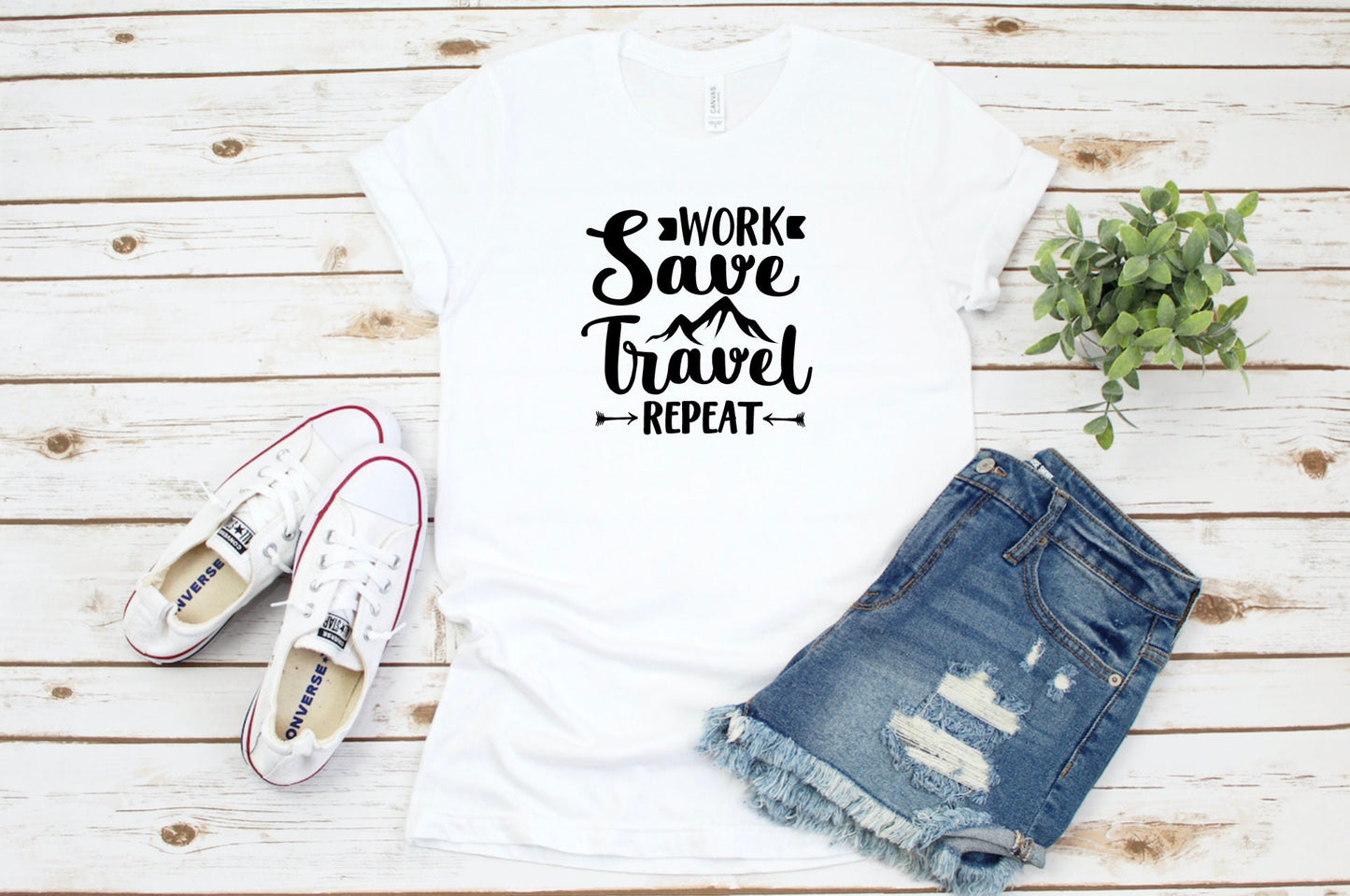 Work Save Travel Repeat Graphic Tee