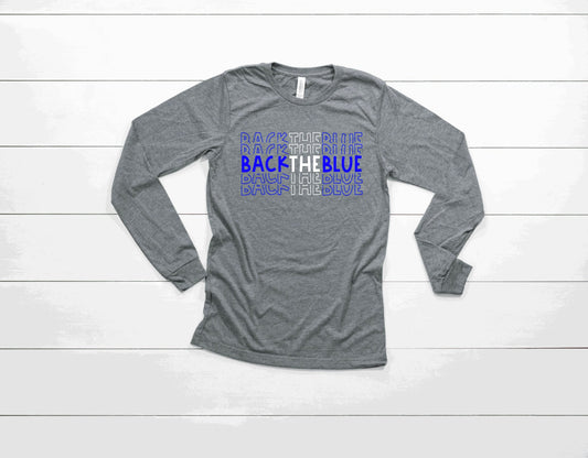 Back the Blue Long Sleeve Graphic Tee