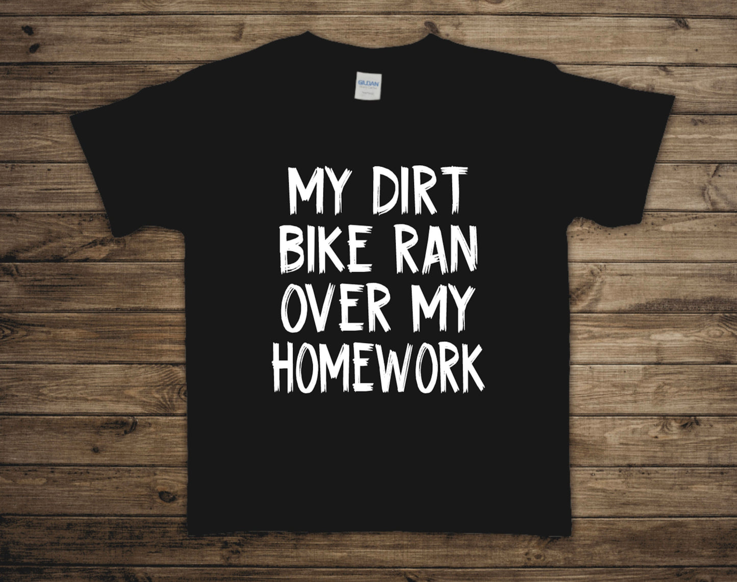 My Dirt Bike Ran Over My Homework Youth Graphic Tee