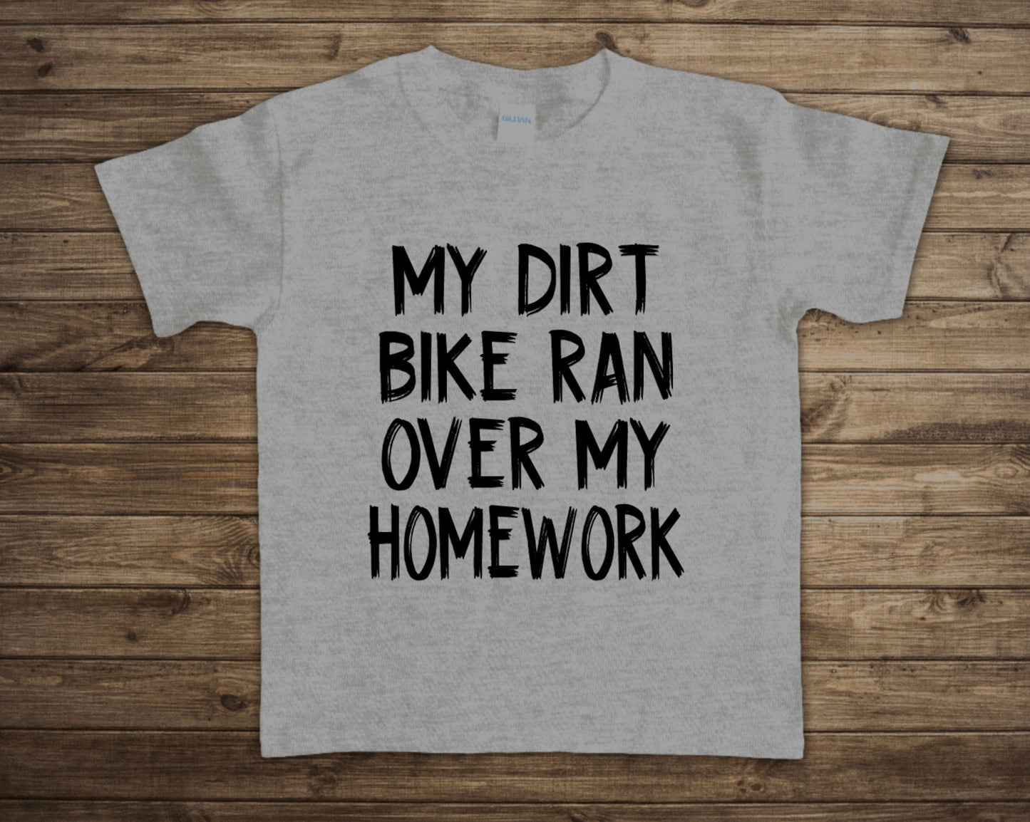 My Dirt Bike Ran Over My Homework Youth Graphic Tee