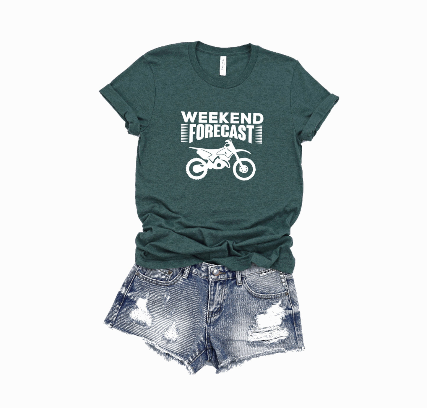 Weekend Forecast Dirt Bike Unisex Graphic Tee