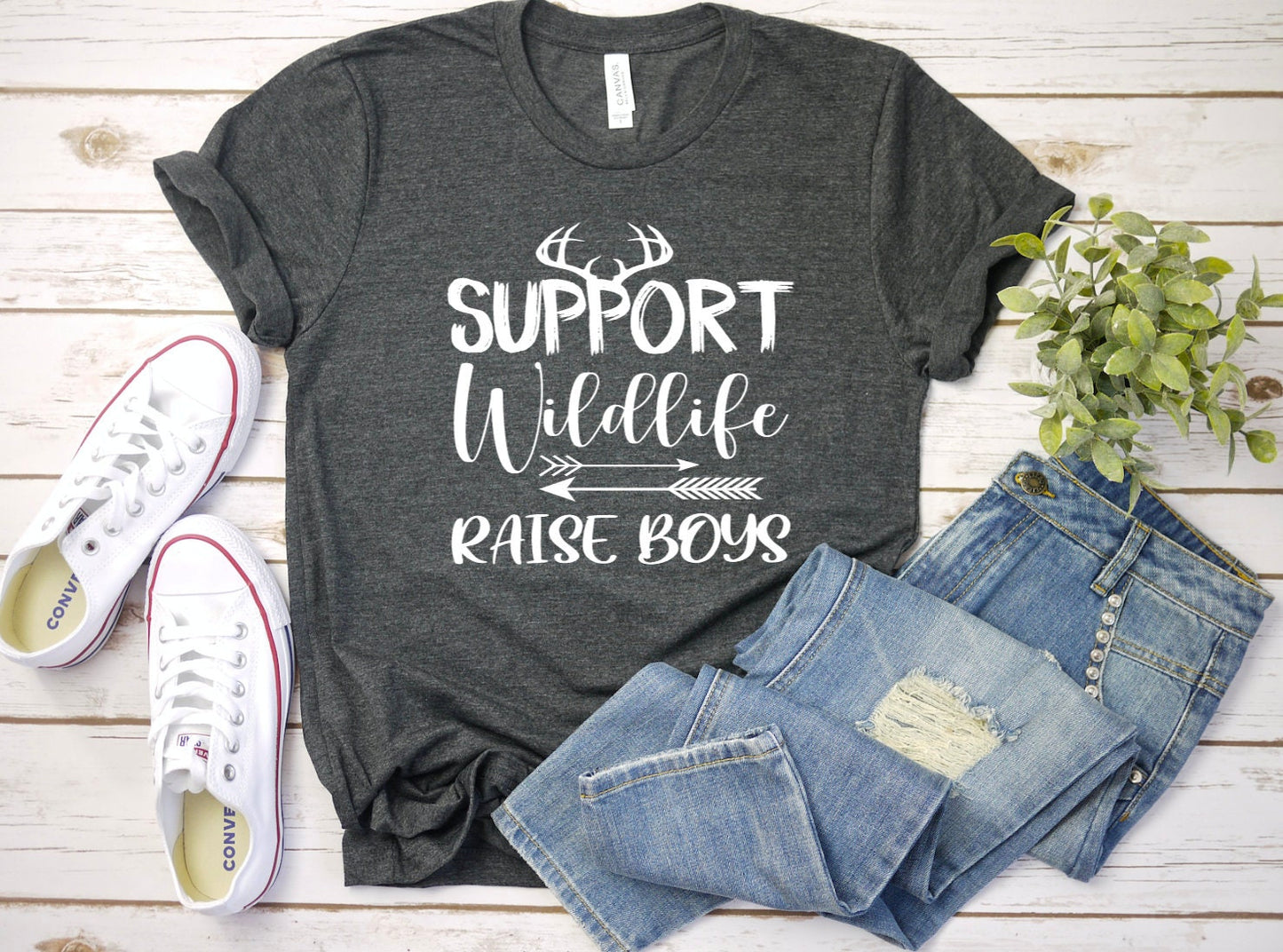 Support Wildlife Raise Boys Graphic Tee
