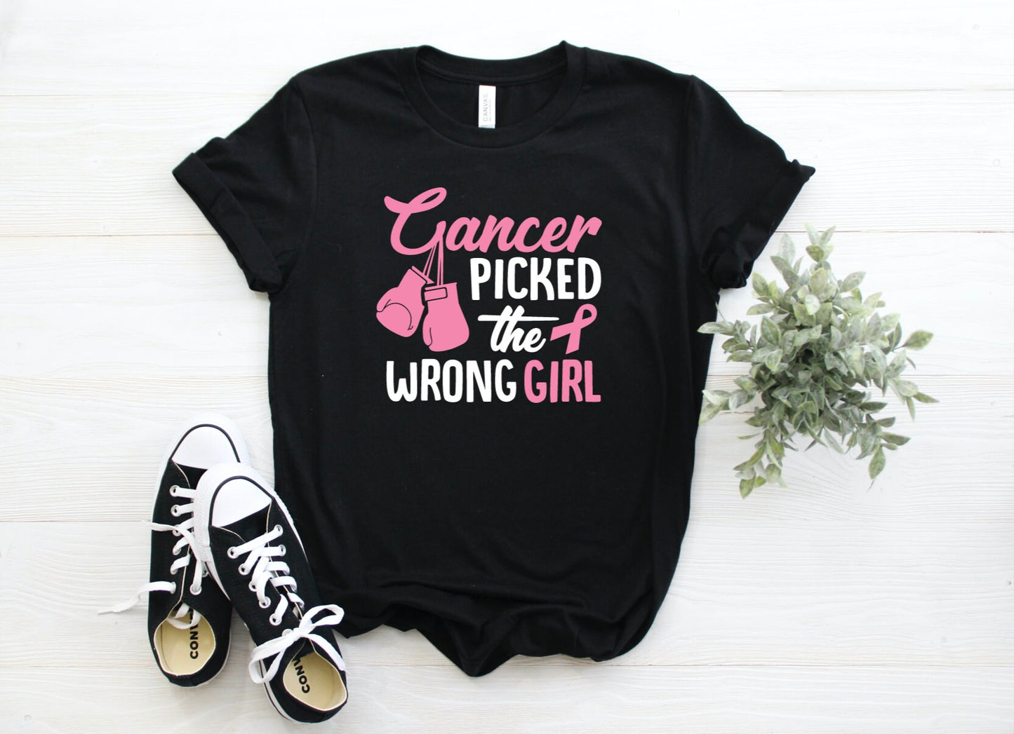 Cancer Picked The Wrong Girl Graphic Tee