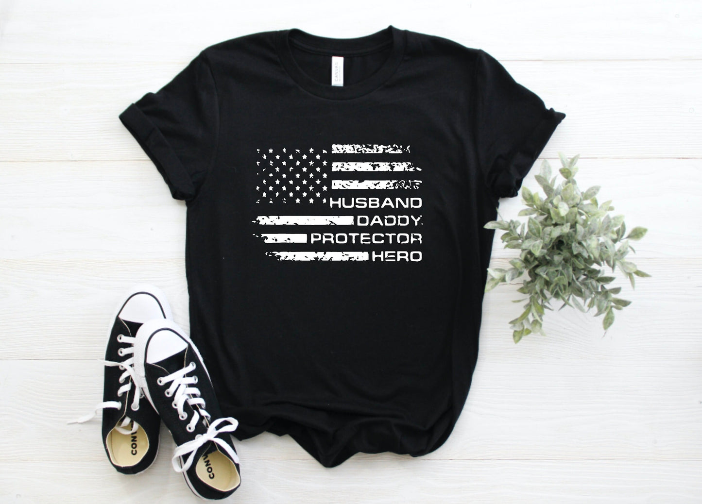 Husband Daddy Protector Hero Graphic Tee