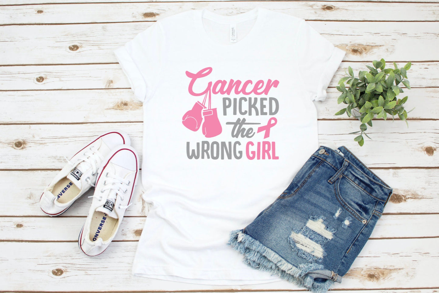 Cancer Picked The Wrong Girl Graphic Tee