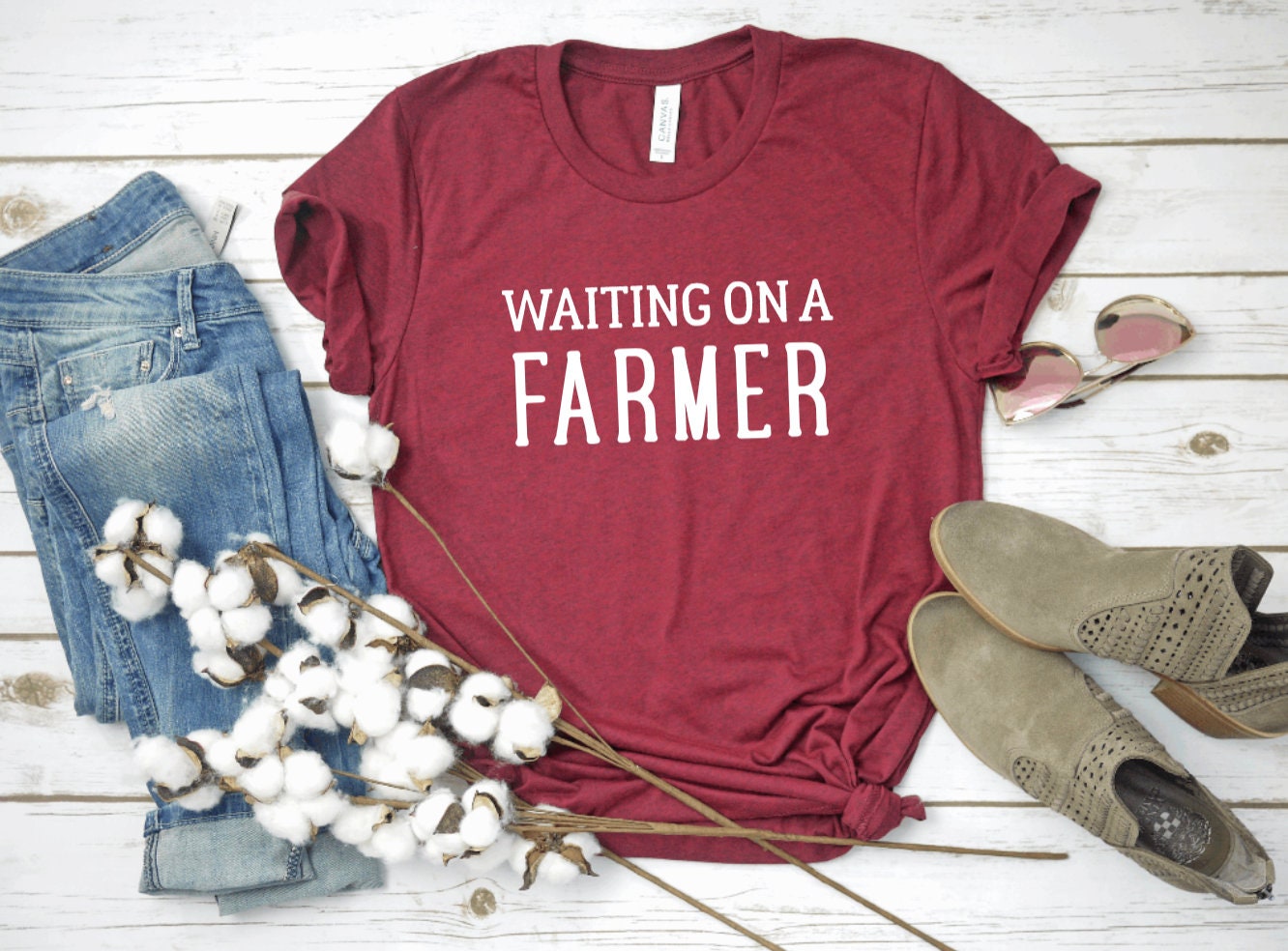 Waiting on a Farmer Graphic Tee