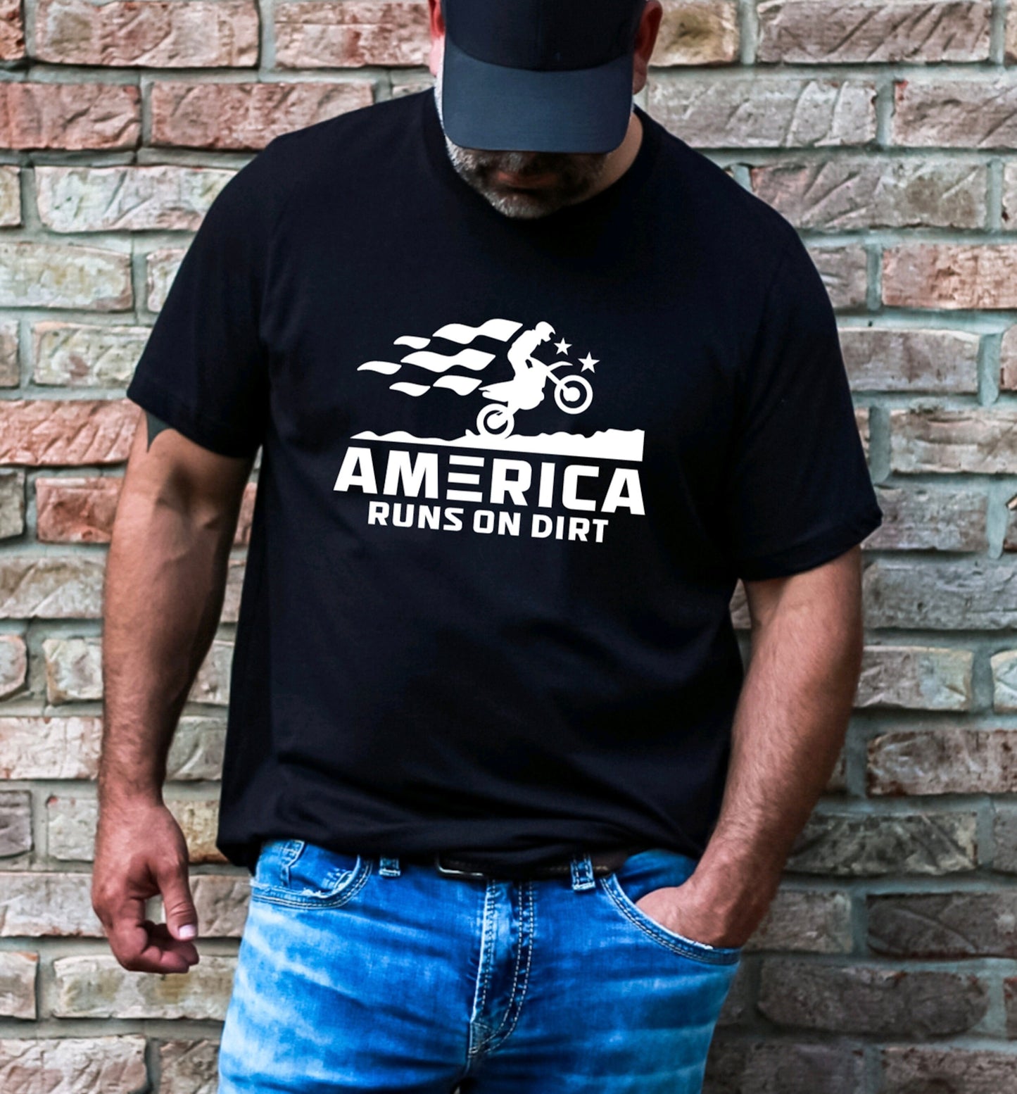 America Runs on Dirt Graphic Tee