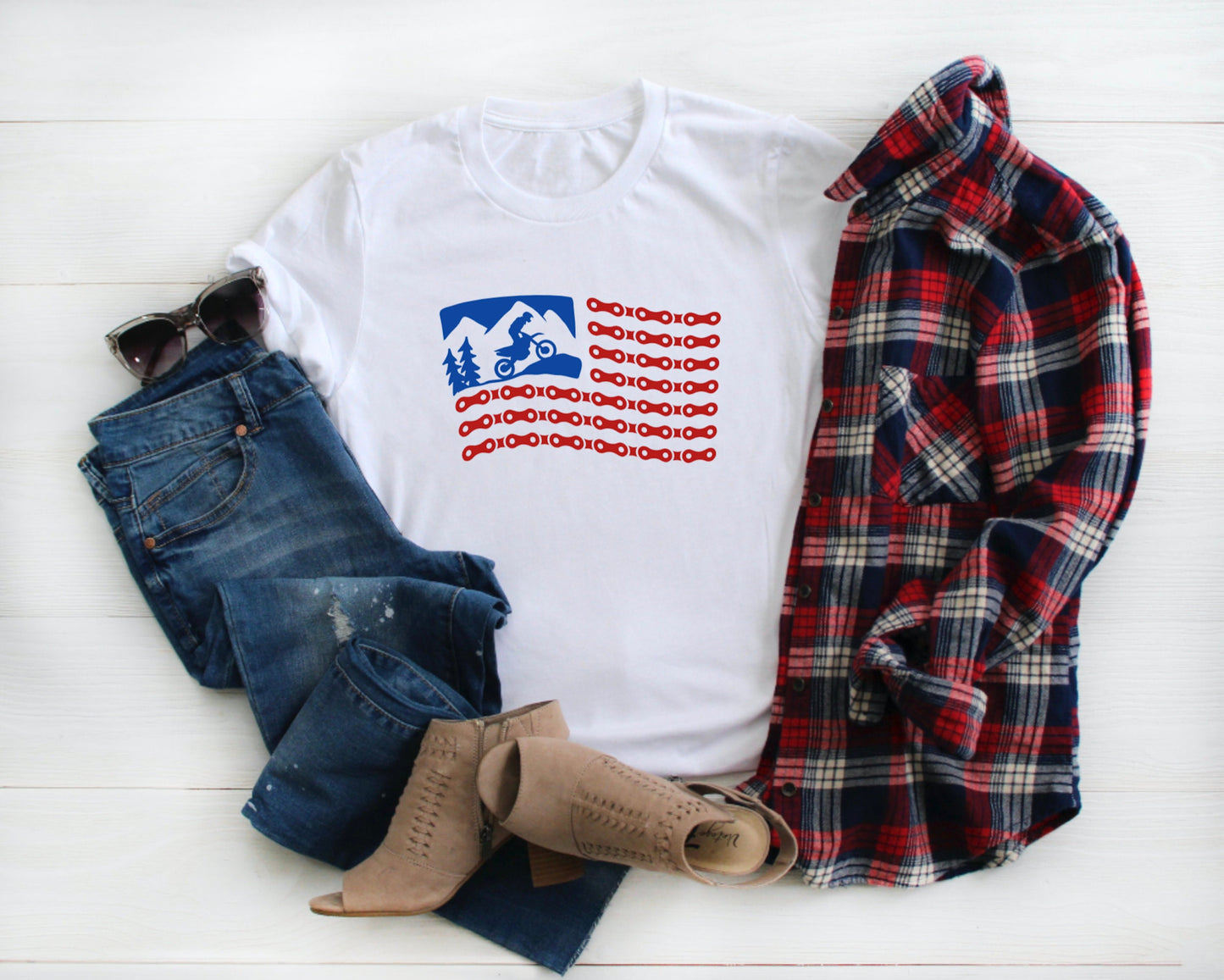 Dirt Bike Flag Tee
