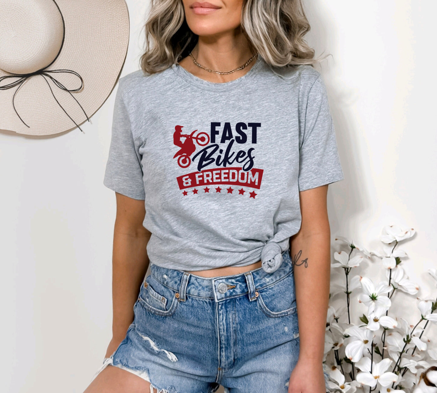 Fast Bikes & Freedom Graphic Tee