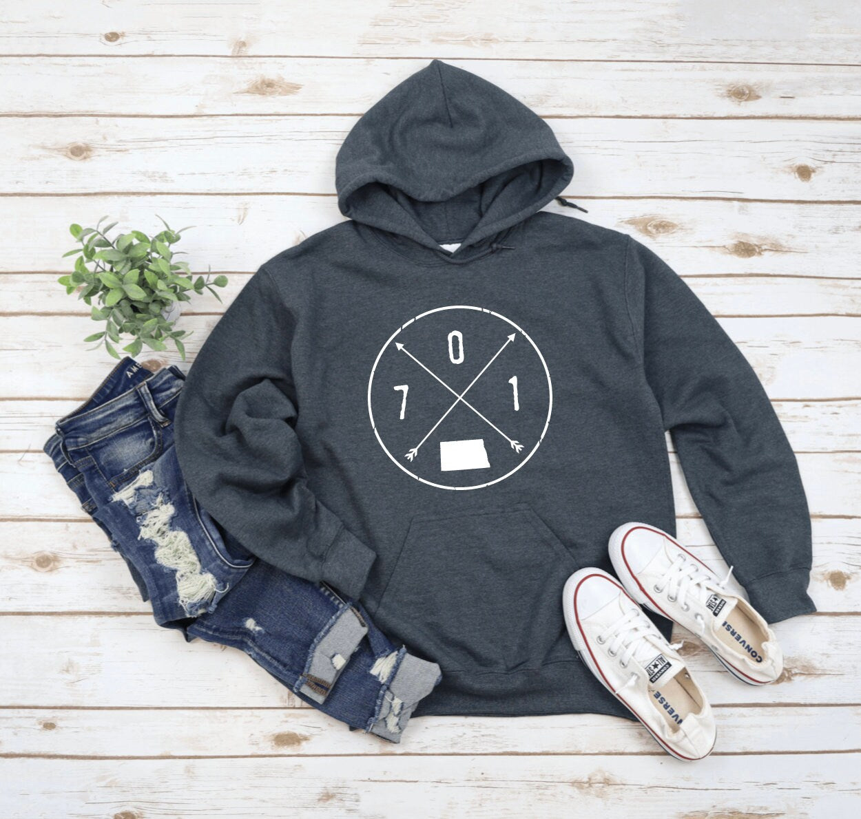 North Dakota Area Code Hoodie