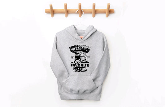 Supercross Is My Favorite Season Youth Hoodie, Motocross, Dirt Bike, Racing