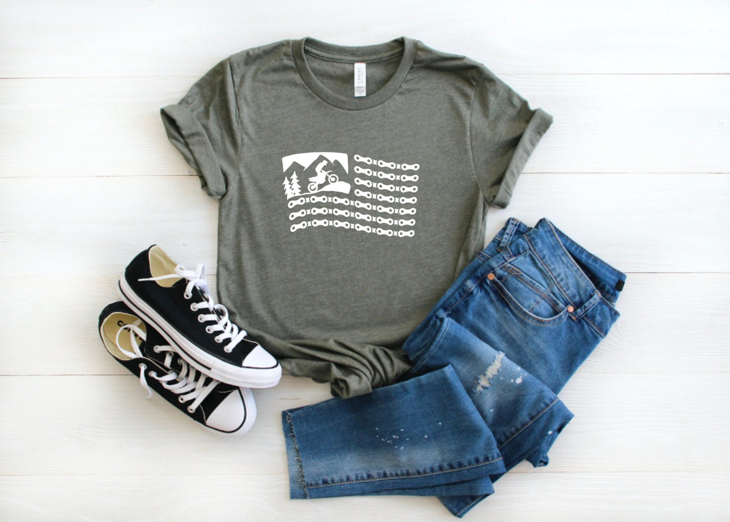 Dirt Bike Flag Tee