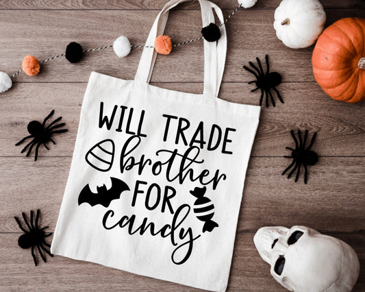 Will Trade Brother/Sister For Candy Trick or Treat Bag