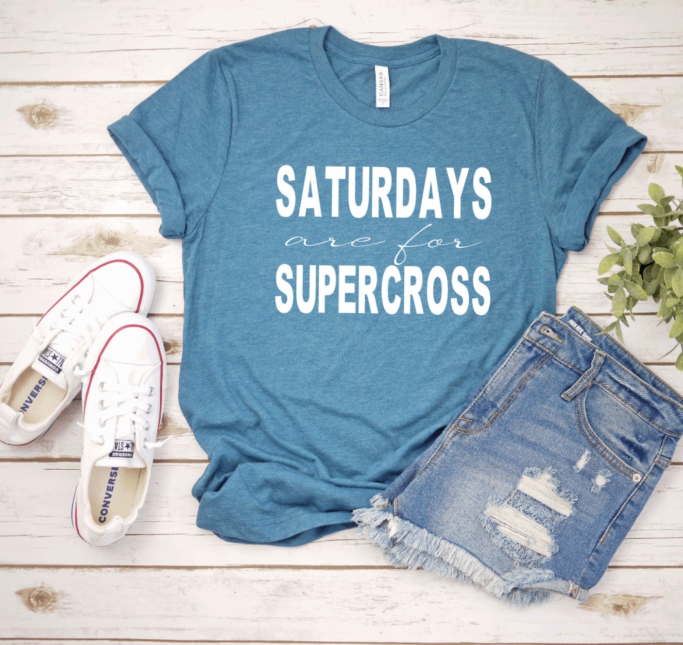Saturdays Are For Supercross Graphic Tee