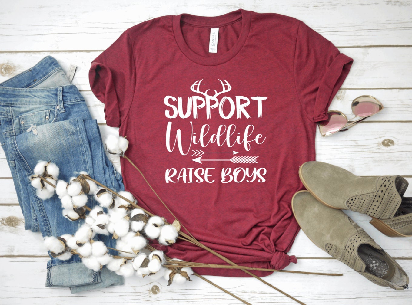Support Wildlife Raise Boys Graphic Tee