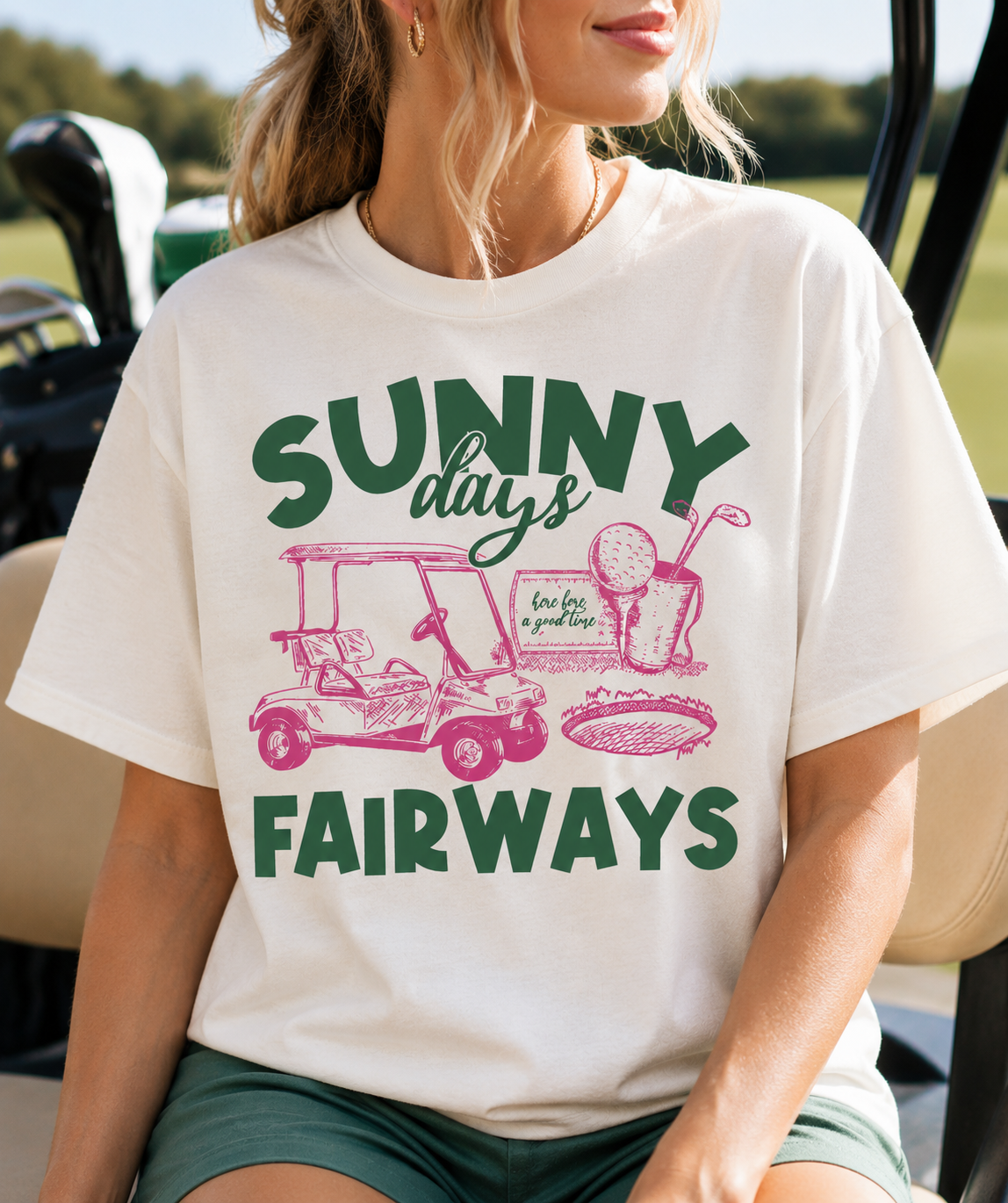 Sunny Days & Fairways Golf Graphic Tee