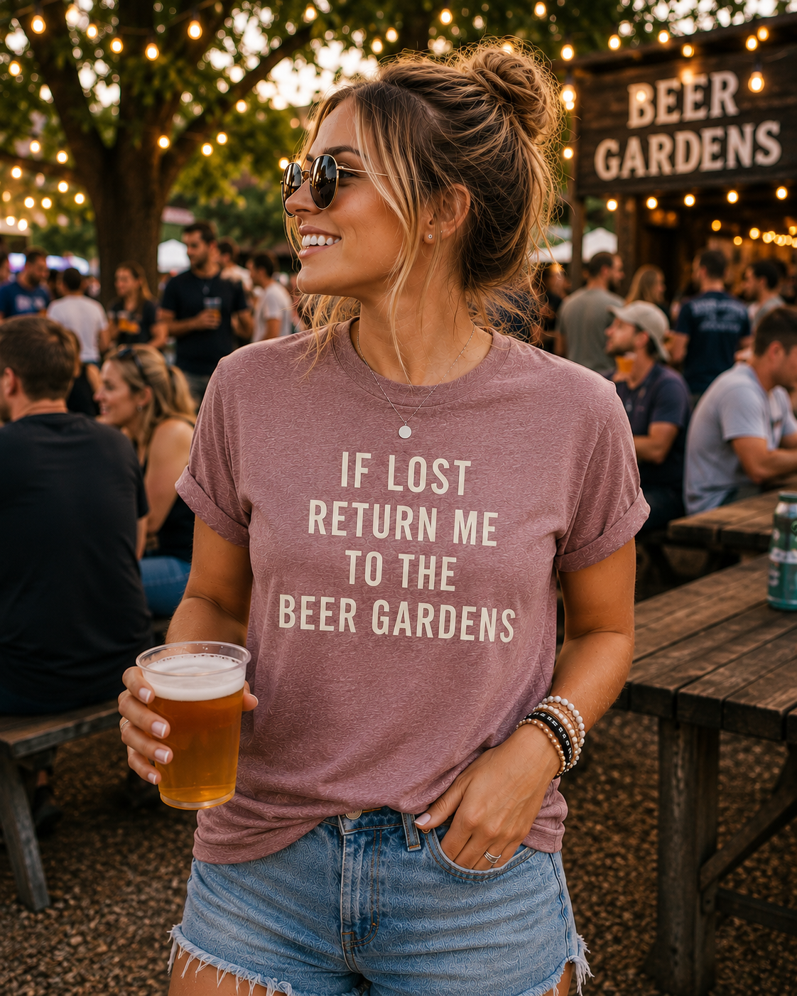 If Lost Return Me To The Beer Gardens Graphic Tee