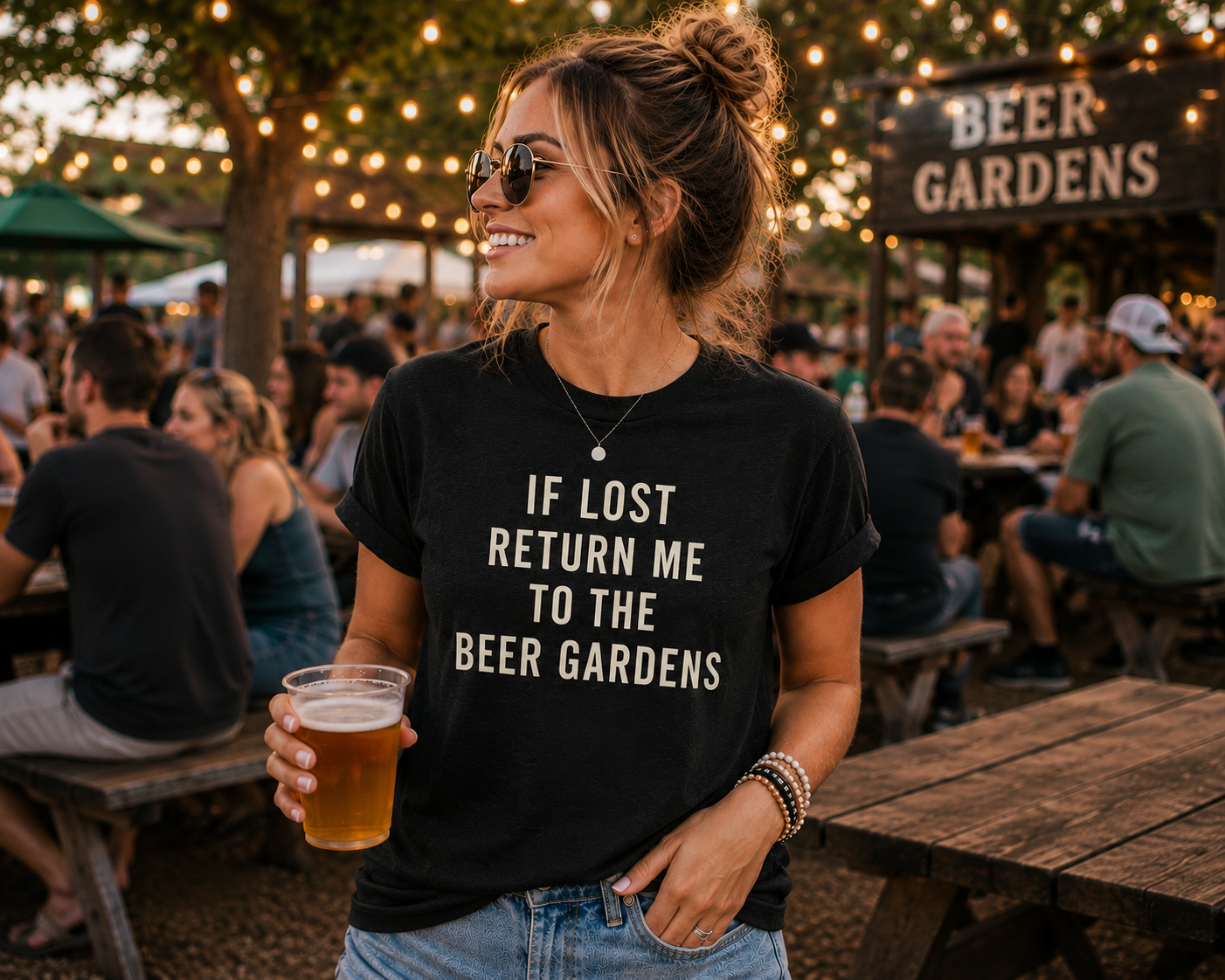If Lost Return Me To The Beer Gardens Graphic Tee