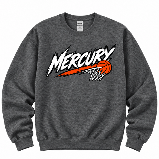 Mercury Basketball Slam Dunk Adult Crewneck Sweatshirt