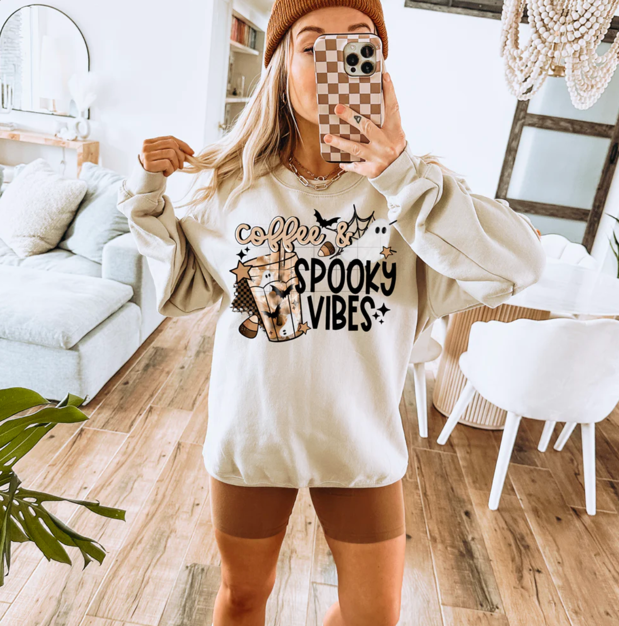 Coffee & Spooky Vibes Crewneck