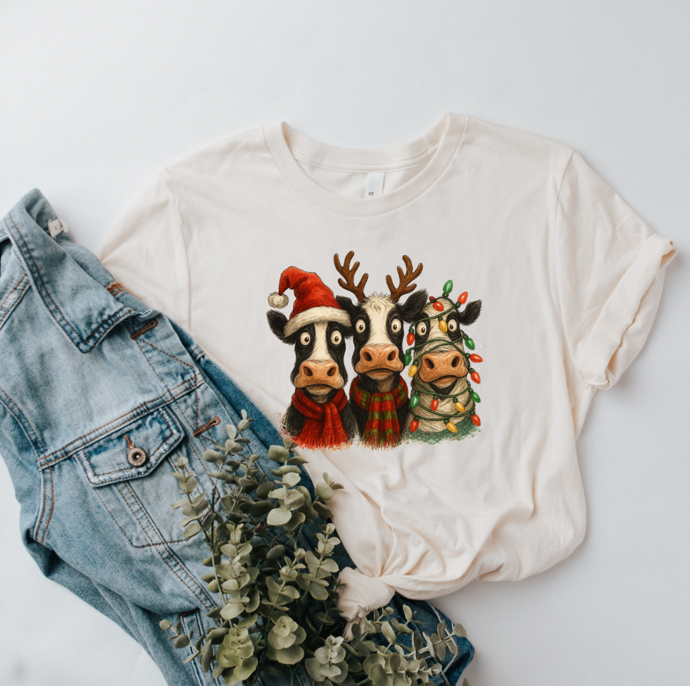 Christmas Cow Toddler/Youth Tee