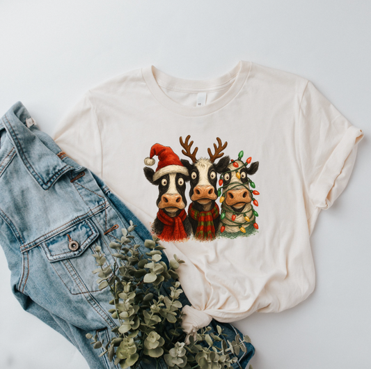 Christmas Cow Toddler/Youth Tee