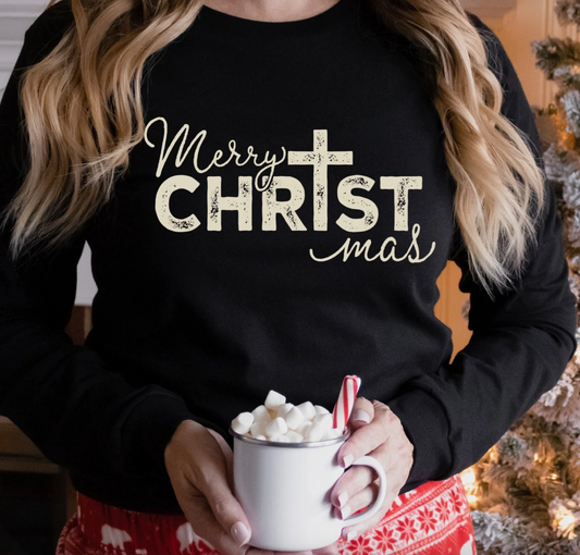 Merry CHRISTmas Long Sleeve Tee