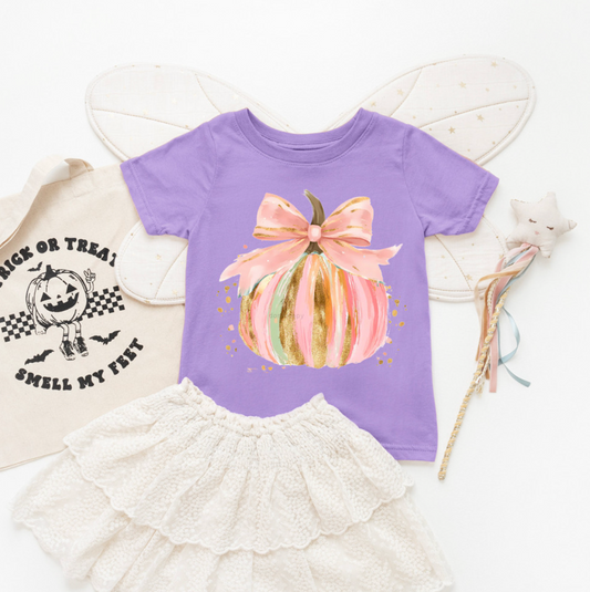 Bow Pumpkin Toddler Tee