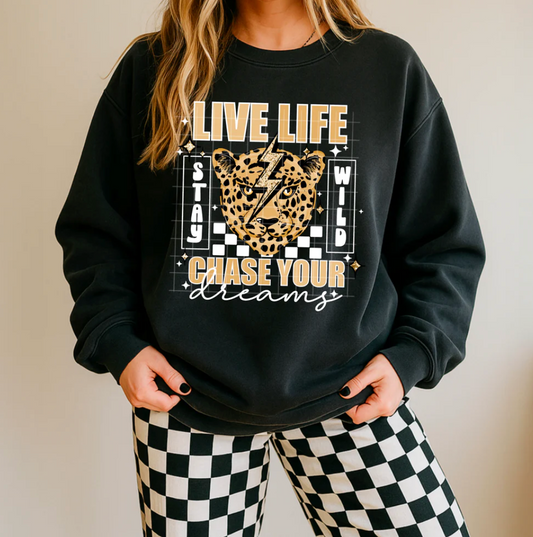Live Life Stay Wild Crewneck Sweatshirt