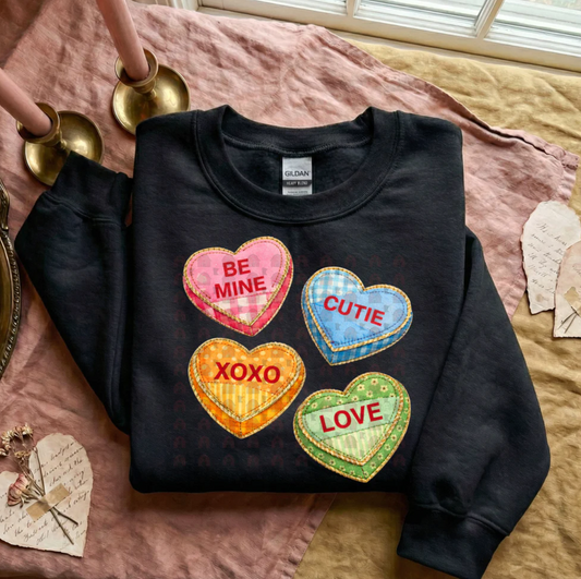 Candy Heart Valentine Sweatshirt