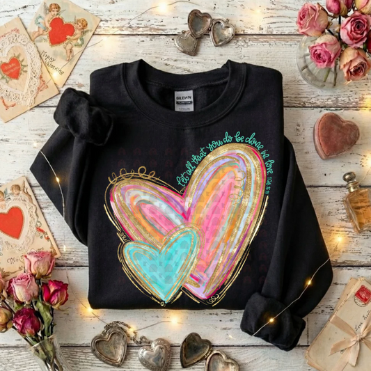 Colorful Heart Valentine Sweatshirt